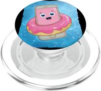 Happy Cell with Pool Ring for Beach and Vacation Lovers PopSockets PopGrip for MagSafe
