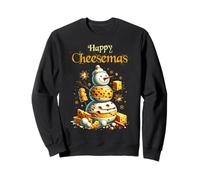 Happy Cheesemas | Cheese Snowman Gear | Christmas Cheese Sweatshirt