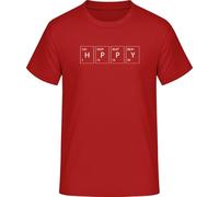 Happy Chemical Elements T-Shirt - Funny Periodic Table Chemistry Shirt, red, S