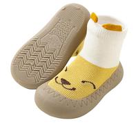 Happy Cherry - 1/2 Pairs Baby Boys Girls Indoor Slippers Anti-Slip Socks Shoes Non-Slip Cotton Floor Socks Indoor Home Newborn Toddler Walkers for 0-6 Months with Cute Cartoon
