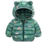 Happy Cherry Baby Girl Winter Puffer Jacket Cute Cartoon Hood Coat Windproof 12-18Months