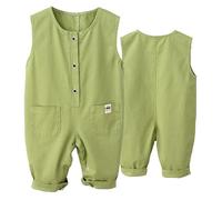 Happy Cherry Baby Girls Boys Bib Overalls Toddler Dungarees Kids Suspender Pants Denim Dungarees Summer One Piece Jeans Jumpsuit with Pockets 6-9 Months