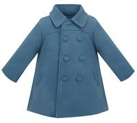 Happy Cherry Baby Girls Woolen Coat Infant Button Down Jacket Warm Coat Thick Jacket Toddler Girl Autumn Winter Cardigan Coat Blue 2-3 Years