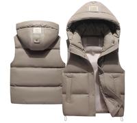 Happy Cherry Boys Gilets Puffer Vest Stylish Parka Jacket Water Resistant Kids Winter Down Vest Sleeveless Warm Windproof 10-11Years