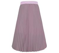 Happy Cherry Girls Summer High Waist Midi Skirt - Elegant A-Line With Soft Lining, Solid Color for Children 15-16 Years, Purple