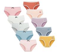 Happy Cherry - Kids Cotton Underwear Girl Soft Underpants Cute Pattern Breathable Seamless Briefs Comfortable Short Pants Colorful Knickers High Waisted Comfy Panties Pack of 10 for 9-15 Years