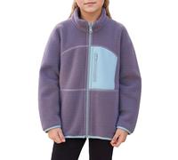 Happy Cherry Kids Soft Fleece Full-Zip Jacket Soft Sherpa Coat with Pockets Winter Warm Outwear for Boy Girl 130 CM