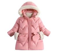 Happy Cherry Waterproof Parka Coats for Girls Coat Long Hooded Jacket Kids Winter Coat Warm Zipper Jacket with Gloves Padded Overcoat Size 140/9-10 Years