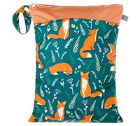 Happy Cherry Wet Dry Bag Baby Reusable Washable Cloth Diaper Bag Nappy Organizer Bag Double Zipper Cartoon Patterns Diaper Bag