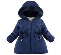 Happy Cherry Winter Warm Coat for Girl 3-12 Years Hooded Windproof Jacket Padded Overcoat Kid Winter Snow Jackets 90