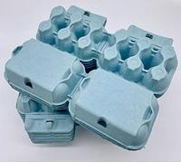 HAPPY CHICKENS 100 NEW 1/2 DOZEN 'FLAT TOP' CARDBOARD EGG BOXES IN BLUE