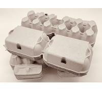 HAPPY CHICKENS 100 X NEW 1/2 DOZEN MID RANGE FLAT TOP EGG BOXES SUITABLE FOR MED TO LARGE EGGS
