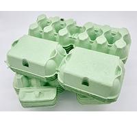 HAPPY CHICKENS NEW 1/2 DOZEN 'FLAT TOP' EGG BOXES IN PALE GREEN 50/100/150 (100)