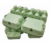 HAPPY CHICKENS NEW 1/2 DOZEN 'FLAT TOP' EGG BOXES IN PALE GREEN 50/100/150 (150)