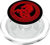 Happy Chinese New Year Art 2026 Circle Year of the Horse PopSockets PopGrip for MagSafe