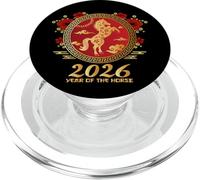 Happy Chinese New Year Art 2026 Oval Year of the Horse PopSockets PopGrip for MagSafe
