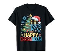 Happy Chrismukkah Holiday Christmas and Hanukkah Symbols T-Shirt
