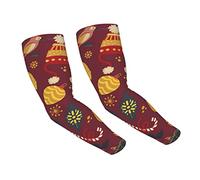 Happy Christmas Arm Sleeve Anti-Uv Gardening Farm Ice Silk Sleeves Tattoo Non-Slip Arm Cuff For Men And Women