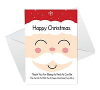 Happy Christmas Card For Teacher From Child Nursery School THANK YOU Card