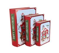 Happy Christmas Characters Design Stackable Book Gift Boxes - Pack of 3