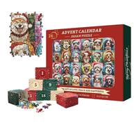 Happy Christmas Dogs Jigsaw Puzzle 1000 Pieces | Christmas Dogs Advent Calendar 2024 | 24 Days Christmas Countdown Calendar |For Family Friends