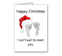 happy christmas i can't wait to meet you bump Card From Baby To Be (envelope included)