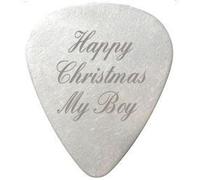 happy christmas my boy guitar pick / plectrum - custom engraved - includes gift packaging