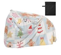 Happy Christmas Pink Pig Waterproof Bike Covers Outdoor with Lock Holes Anti Dust Rain Snow UV Storage Mountain Bike Cover Fits for Most funda para moto