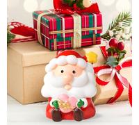 Happy Christmas Santa Snowman Cute Couple Micro Snow Scenery Decoration Crystal Accessories1 (A, 3. 6cm)