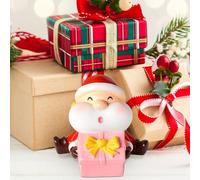 Happy Christmas Santa Snowman Cute Couple Micro Snow Scenery Decoration Crystal Accessories1 (B, 4. 3cm)