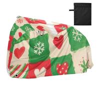 Happy Christmas Snowflakes Waterproof Cover for Bike with Lock Holes Anti Dust Rain Snow UV Storage Mountain Road Electric Bike Cover Fits for Most cobertor para bicicletas para lluvia y sol