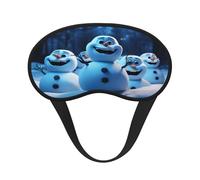 Happy Christmas Snowman Sleep Eye Mask, Soft & Comfortable for Men, Women, Comfortable Sleep Mask