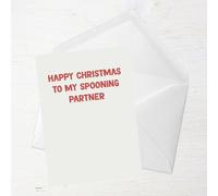 Happy Christmas To My Spooning Partner Greetings Card - Standard Card
