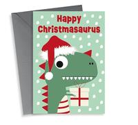 Happy Christmasaurus - Dinosaur - Pun - Cute Christmas Card - Christmasaurus