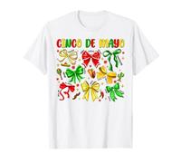 Happy Cinco De Mayo Mexican Fiesta Coquette Bow Women Girls T-Shirt