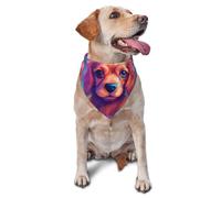 Happy Cocker Spaniel Puppy Printed Graphic Pet Triangle Scarf For Dogs & Cats, Adjustable Cute Pet Bandana For & Photo Shoots