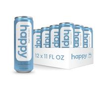 Happy Coffee Cold Brew 11oz Tins 12 Pack Notes of Chocolate and Genius 100% Arabica Beans No Artificial Flavors or Sweeteners