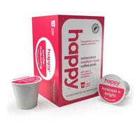 Happy Coffee Medium Roast Coffee Pods, Pack of 10, Notes of Chocolate and Confidence, Compatible with Most K-Cup Brewers, Rainforest Alliance Certified