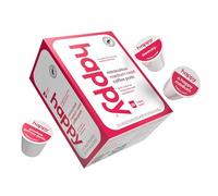Happy Coffee Medium Roast Coffee Pods, Pack of 22, Notes of Chocolate and Confidence, Compatible with Most K-Cup Brewers, Rainforest Alliance Certified