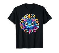 Happy Color Splash Cute Kawaii Monster Face T-Shirt