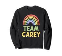 Happy Colorful Team Carey Rainbow Pride Green Yellow Sweatshirt