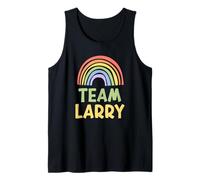 Happy Colorful Team Larry Rainbow Pride Green Yellow Tank Top