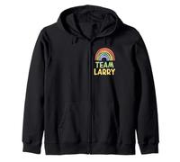 Happy Colorful Team Larry Rainbow Pride Green Yellow Zip Hoodie