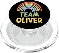 Happy Colorful Team Oliver Rainbow Pride Green Yellow PopSockets PopGrip for MagSafe