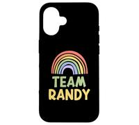 Happy Colorful Team Randy Rainbow Pride Green Yellow Case for iPhone 16