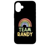 Happy Colorful Team Randy Rainbow Pride Green Yellow Case for iPhone 16 Plus