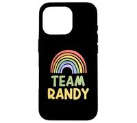 Happy Colorful Team Randy Rainbow Pride Green Yellow Case for iPhone 16 Pro