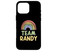 Happy Colorful Team Randy Rainbow Pride Green Yellow Case for iPhone 16 Pro Max