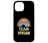 Happy Colorful Team Vivian Rainbow Pride Green Yellow Case for iPhone 15