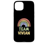 Happy Colorful Team Vivian Rainbow Pride Green Yellow Case for iPhone 15 Plus